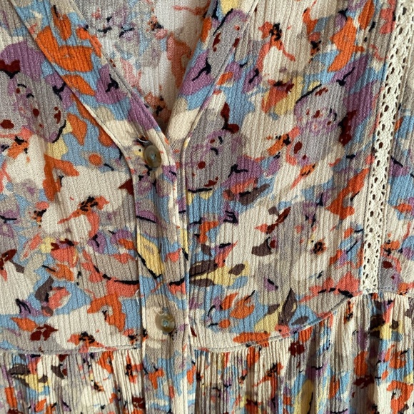 ANTHROPOLOGIE VANESSA VIRGINA FLORAL TUNIC SHIRT - Picture 1 of 4